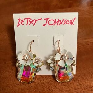 Betsey Johnson flower earrings